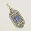 ART DECO SAPPHIRE AND PLATINUM PENDANT