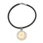 BVLGARI ‘TONDO TRÈFLE’ PENDANT IN STEEL AND 18K YELLOW GOLD