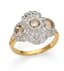18K YELLOW AND WHITE GOLD, DIAMOND RING
