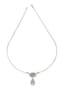 14K WHITE GOLD, DIAMOND AND RUBY NECKLACE