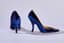 DOLCE & GABBANA
Navy blue velvet high heels with embroidered logo