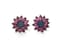 PAIR OF ‘FLOWERS’18K WHITE GOLD, SAPPHIRE AND TOURMALINE EARRINGS
