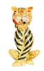 TIGER GOLD AND DIAMOND BROOCH