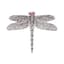 18K GOLD, DIAMOND AND RUBY DRAGONFLY
BROOCH