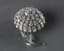 GOLD, PLATINUM AND DIAMOND (approx 10ct) FLOWER BROOCH