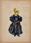 ALEXANDRE BENOIS (1870-1960)
Costume design for A Lady of Society for the ballet ‘Petrushka’ by Igor Stravinsky at Covent Garden in 1956