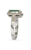 BAGUE EN OR GRIS 18K DIAMANTS ET ÉMERAUDE