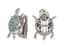 ‘TURTLES’ 14K WHITE GOLD, DIAMOND, TOPAZE EARRINGS