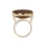 14K YELLOW GOLD AND YELLOW QUARTZ RUTILE HANDMADE RING