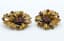 PAIR OF GOLD AND DIAMOND FLOWER EARCLIPS
18k gold flower shape ear clips set with diamonds and synthetic sapphires and rubies