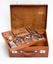 CARTIER RARE ANTIQUE TRAVEL silver KIT IN A LEATHER SUITCASE
