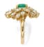 18K YELLOW GOLD, DIAMOND, SAPPHIRE AND EMERALD ‘FLOWER’ RING
.