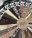 EMPIRE-STYLE TRIPOD ROUND TABLE WITH MARBLE INLAY TOP, EARLY 20TH CENTURY