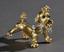GOLD AND DIAMOND DOG BROOCH
