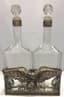 DOUBLE TAILLED CRYSTAL DECANTER WITH IMPERIAL EAGLE STAND, EMPIRE PERIOD