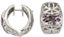 BOUCLES D’OREILLES À MOTIF AJOURÉ EN OR GRIS DIAMANTS ET RUBIS