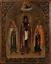 AN ICON «SAINT THEODORE, PRINCE OF YAROSLAV,
AND HIS SONS SAINTS DAVID AND CONSTANTINE »
Vladimir villages (?), late 19th c.