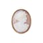 CAMEO AND GOLD BROOCH WITH FEMALE PROFILE
