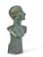 ART DECO GREEN PORCELAIN FEMALE BUST