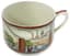 SOVIET PORCELAIN CUP DEPICTING A WORKER WITH HAMMER BEFORE A FACTORY AND CRANES
Selo Bronnitsy Porcelain Factory, 1930s