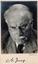 CARL GUSTAV JUNG (1875-1961)
Signed portrait photograph of Carl Jung, swiss psychiatrist, psychologist and essayist. Studio shot by Margarita (Margarethe) Fellerer.
