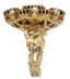18K YELLOW GOLD GARNET AND PEARL RING, CIRCA 1960S