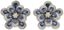 BOUCLES D’OREILLES EN OR GRIS 18K, DIAMANTS ET SAPHIRS