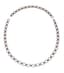 SET OF 18K WHITE GOLD, DIAMOND, RUBY NECKLACE AND BRACELET
