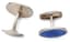BELFIORE SILVER AND ENAMEL CUFFLINKS