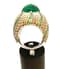 MORABITO COLOMBIAN EMERALD AND DIAMOND 18K GOLD RING