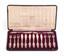 HARRODS LONDON SILVER-PLATED CUTLERY SET WITH SARDINE decoration, 14 pieces