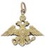 ‘AIGLE BICEPHALE’ PENDENTIF RUSSE ANTIQUE EN OR GRIS 14K ET DIAMANT