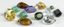 SET OF 12 SEMI-PRECIOUS STONES: AMETHYST, MADEIRA CITRINES, AQUAMARINE, TOURMALINES AND OTHERS