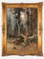 YULIY KLEVER (1850-1924)
Late autumn forest landscape under a full moon