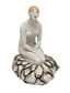 JEAN BOYER ART DECO LIMOGES PORCELAIN SCULPTURE/LAMP
A kneeling female nude figure sitting on a cushion