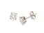 18K WHITE GOLD, DIAMOND STUD EARRINGS (WITH CERTIFICATE)