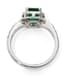 18K WHITE GOLD, DIAMOND AND EMERALD RING