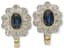 14K YELLOW GOLD, DIAMOND AND SAPPHIRE EARRINGS