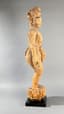 IMPORTANT WOOD FIGURE OF TURBANED MAN IN A DHOTTI 
BURMA, 18TH - 19TH CENTURIES