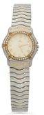 EBEL SPORT CLASSIC LADY MONTRE BRACELET EN OR JAUNE 18K DIAMANTS ET ACIER INOXYDABLE