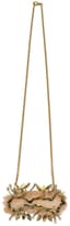 18K GOLD CHAIN WITH 14K GOLD ANGEL SKIN CORAL PENDANT SET WITH DIAMOND