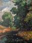 Ivan PESKÉ (1870-1949)
Two sided painting: Lanscape on one side and Flowers on other side Signed (lower left)