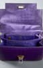 GUCCI VINTAGE VIOLET CROCODILE HANDBAG**