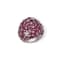 18K WHITE GOLD, DIAMOND AND RUBY DOME RING