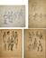4 engravings, military theme