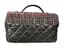 CHANEL AIRLINES COLLECTION
Tweed and Quilted Aged Calfskin, CC Top Handle Medium
Flap Bag Silver hardware, limited edition, 2016-2017