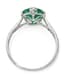 18K WHITE GOLD, EMERALD AND DIAMOND RING