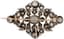 18K YELLOW GOLD AND SILVER BROOCH WITH ETHIOPIAN OPAL AND DIAMOND, 19TH CENTURY