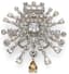 CHANEL
White and yellow crystal brooch, 2021