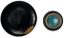 GOUDJI (ÉLGUJA AMASHUKELI) (B. 1941)
CIRCULAR LIDDED BOX IN BLACK WOOD AND CABOCHON TURQUOISE